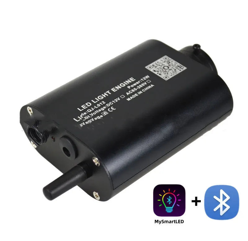 12W RGBW fiber optic light source with remote control and 20mm coupling head for car star dome