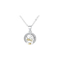Sun and moon couple necklace with copper pendants on cross chain for matching jewellery