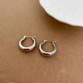 Silver Needle retro geometric metal earrings for women, electroplated zinc alloy, gold and silver styles with circle triangle quadrilateral shapes
