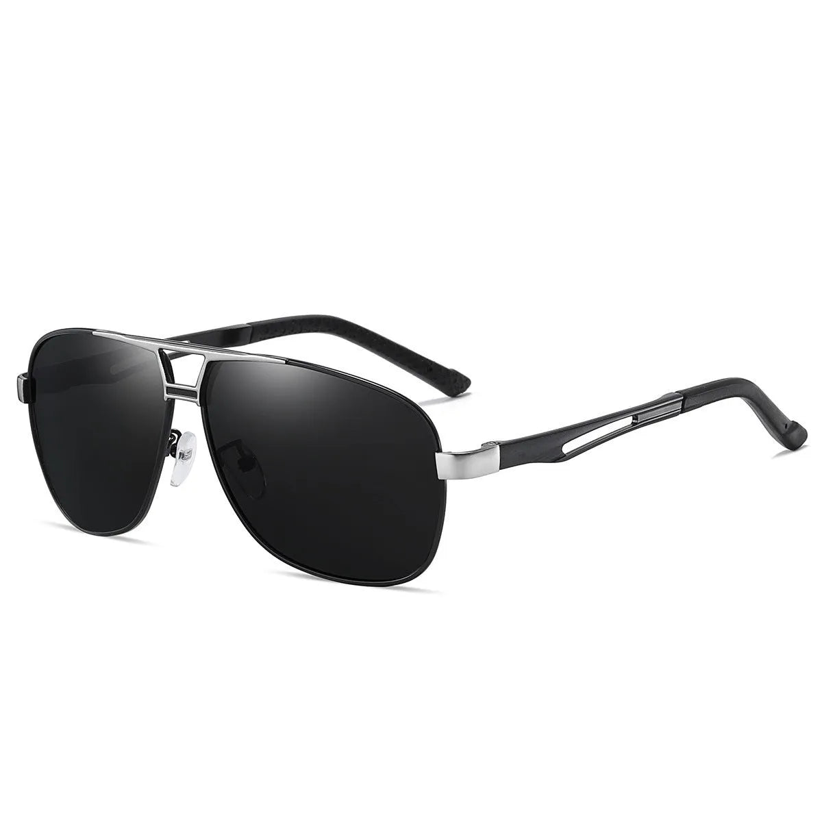Men's polarised aviator sunglasses with orange red metal frame and HD TAC lenses