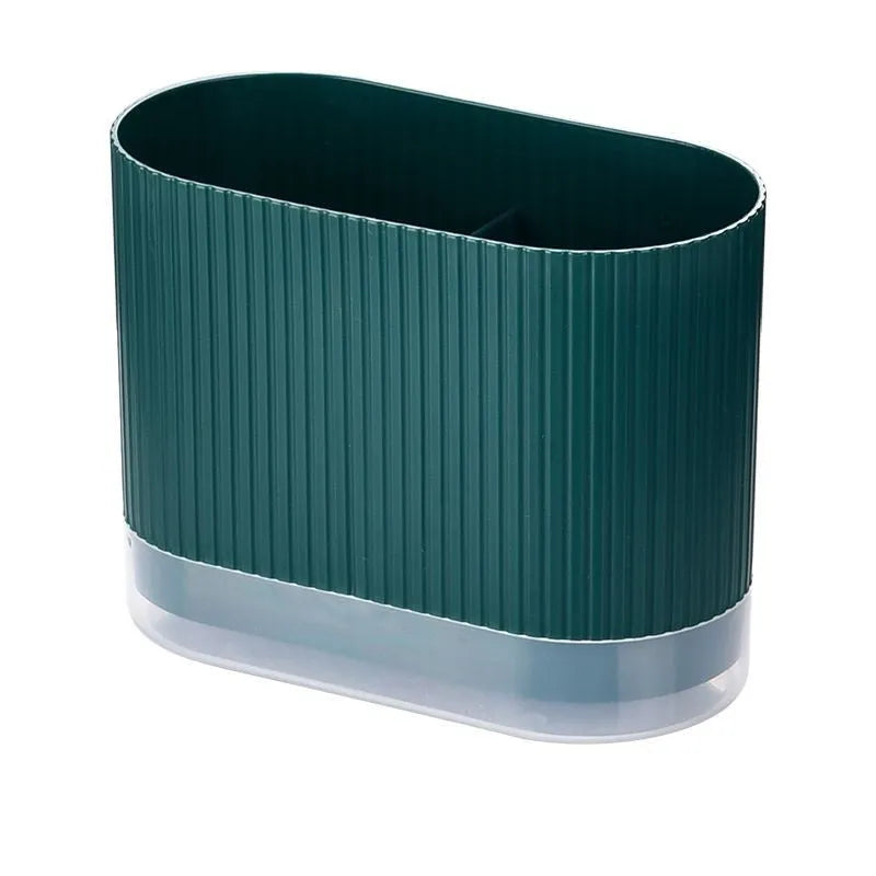Plastic wall-mounted chopsticks basket with cross-border drain design in beige colour