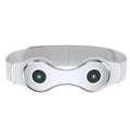 White far infrared lumbar massage belt with intelligent temperature control and Type-C charging port