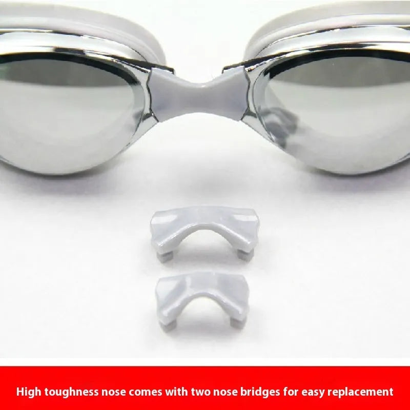 Opt6100 waterproof anti-fog myopia swimming goggles with PC lenses in black frame
