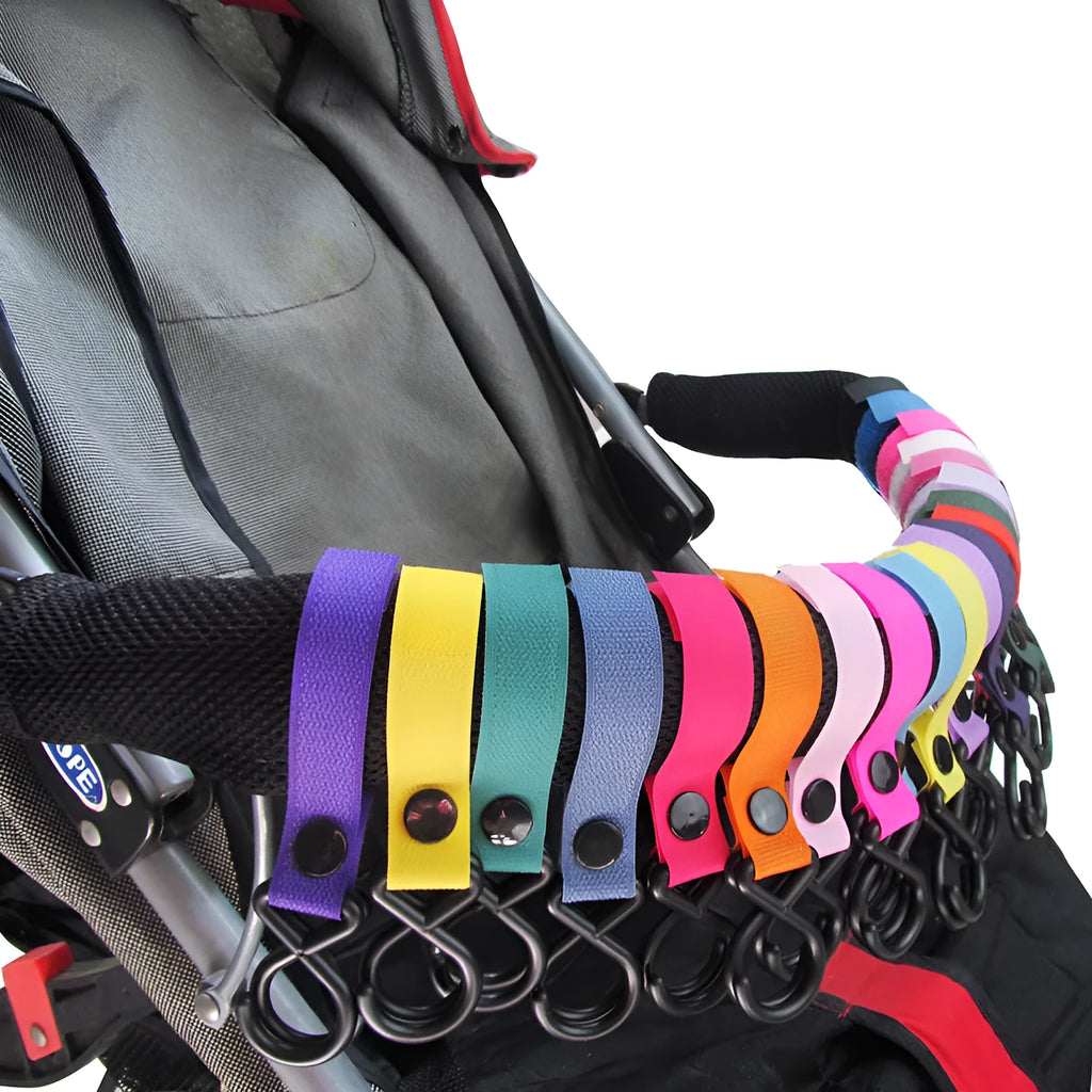 Nylon luggage Velcro hook in multiple colour options on an OPP packaging background.