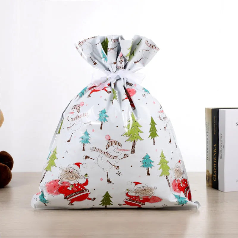 Christmas gift tying packing machine bag OPP aluminium PE 24x32cm sky blue design on white background