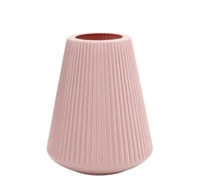 Melamine plastic decorative flower vase in blue colour measuring 16cm diameter 20cm height