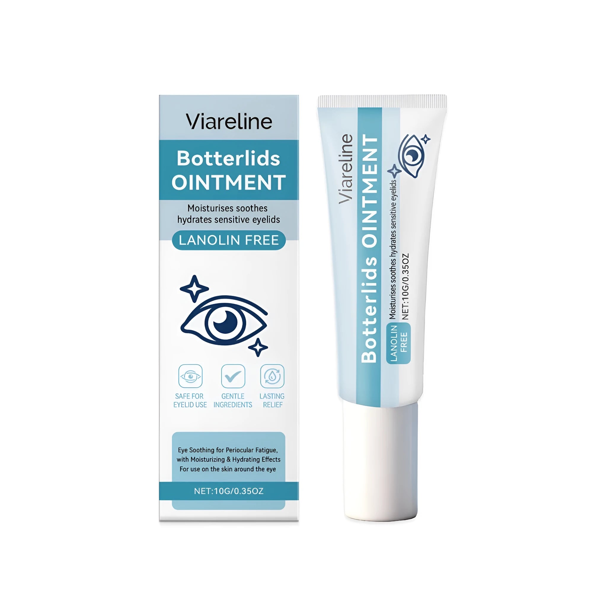 Eye Soothing Cream 10g pot with mint leaves, lutein, zeaxanthin, ginkgo biloba and tea oil ingredients