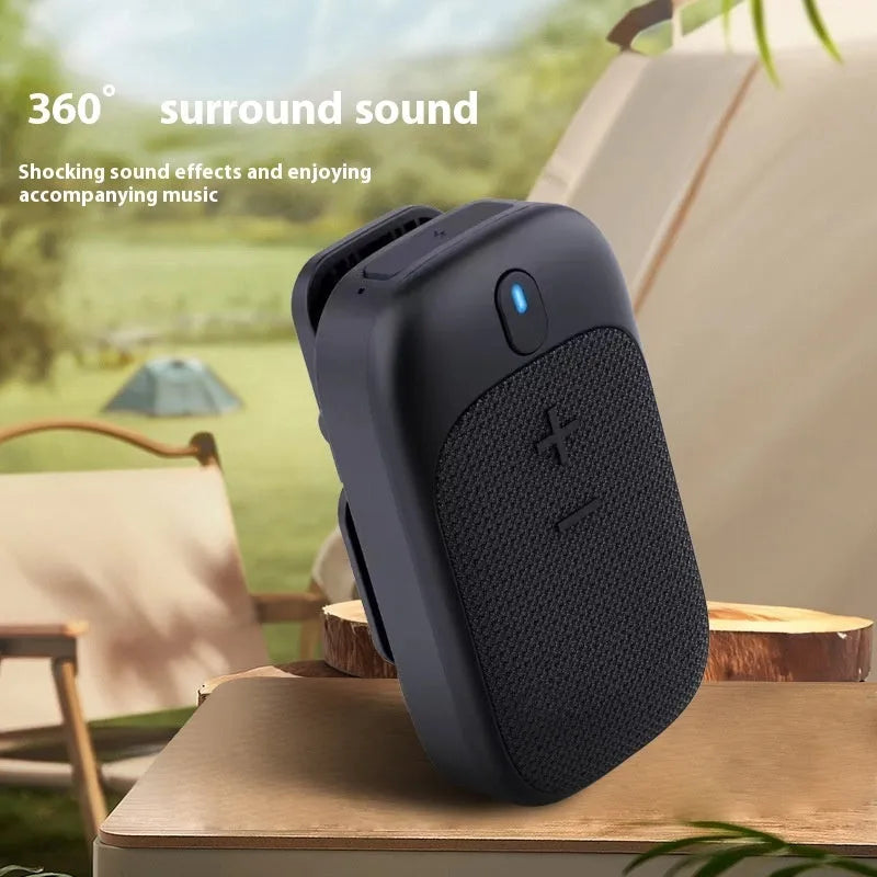 Lewoke Wireless Bluetooth Hiking Speaker mini portable outdoor camping running subwoofer in black