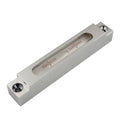 Metal and glass mini strip level showing bubble vials with 132mm length for machine tool measurement