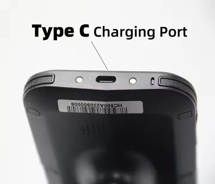 SLP-05 handheld UHF RFID reader with Android OS, large screen, and integrated trigger for professional use.