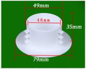 Plastic air-conditioning hole cover in white for sealing wall ports, size options for 37-165mm diameters
