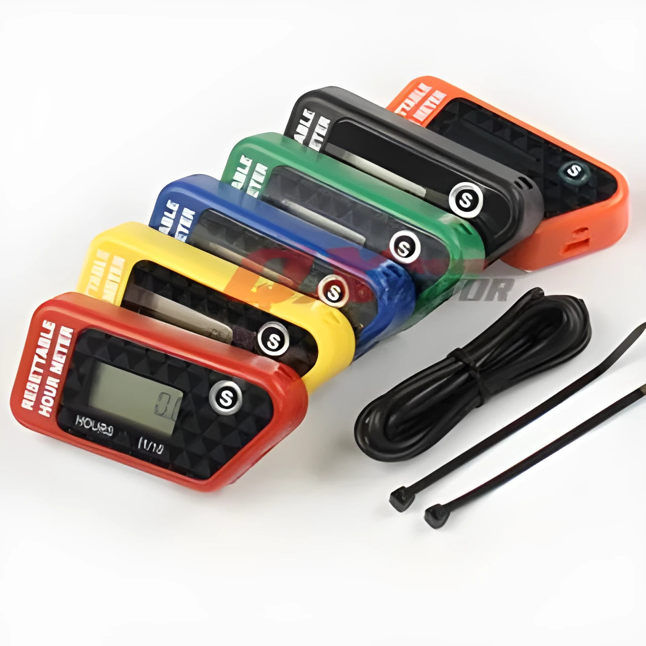 Black waterproof LCD maintenance timer for vehicle service reminders