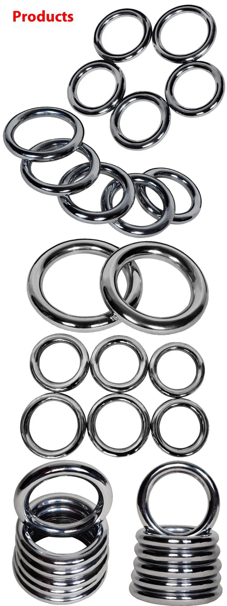 Wing Chun carbon steel training ring with electroplated finish in three size options