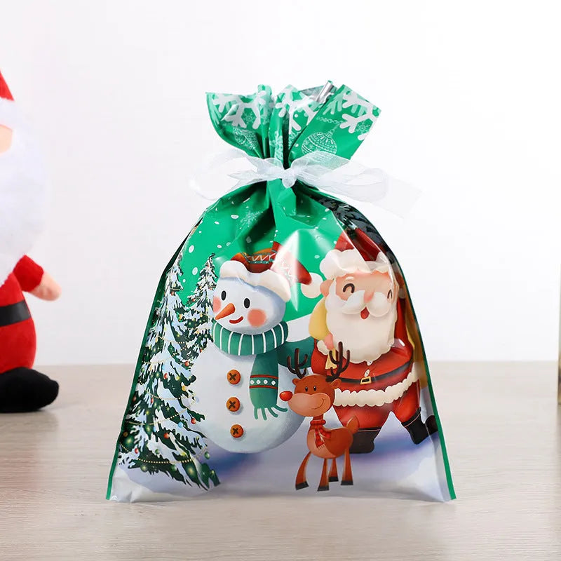 Christmas gift tying packing machine bag OPP aluminium PE 24x32cm sky blue design on white background