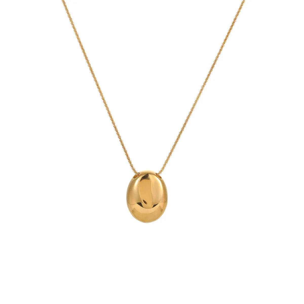 Gold geometric pendant necklace with adjustable 41-50cm chain on stainless steel with 18K gold-plating