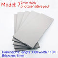 Black and grey plastic light-sensitive mat for calligraphy and painting seal making