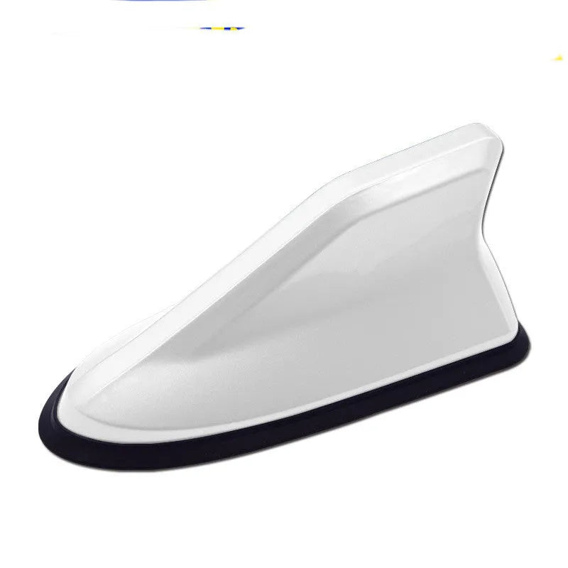 Black shark fin car antenna with paste installation, 160x78x70mm, for radio signal reception