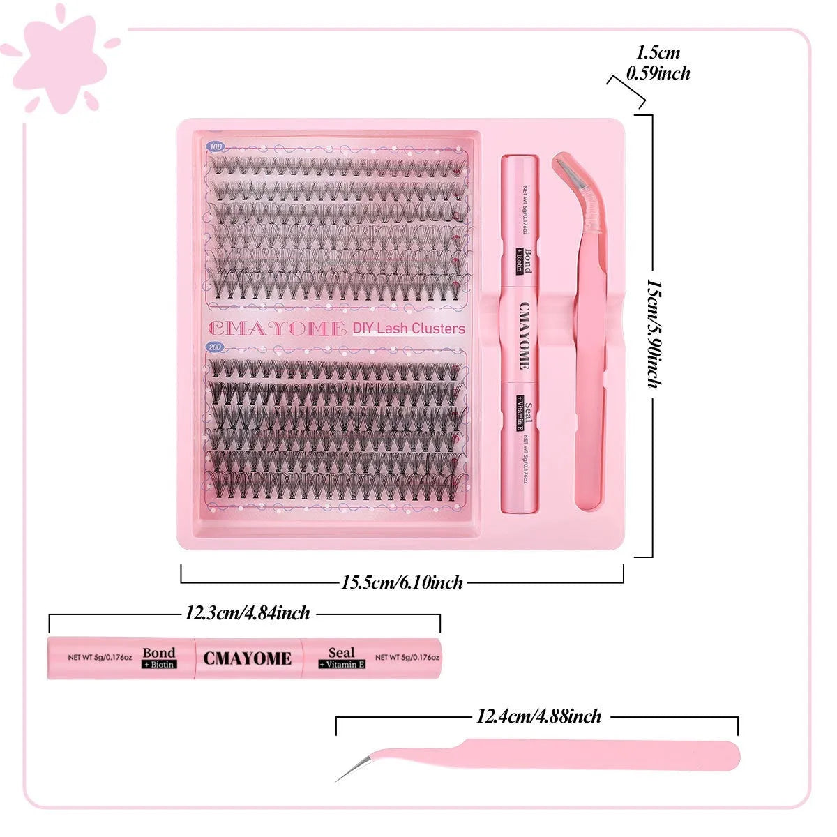 DIY individual false eyelash clusters for natural-looking lash extensions