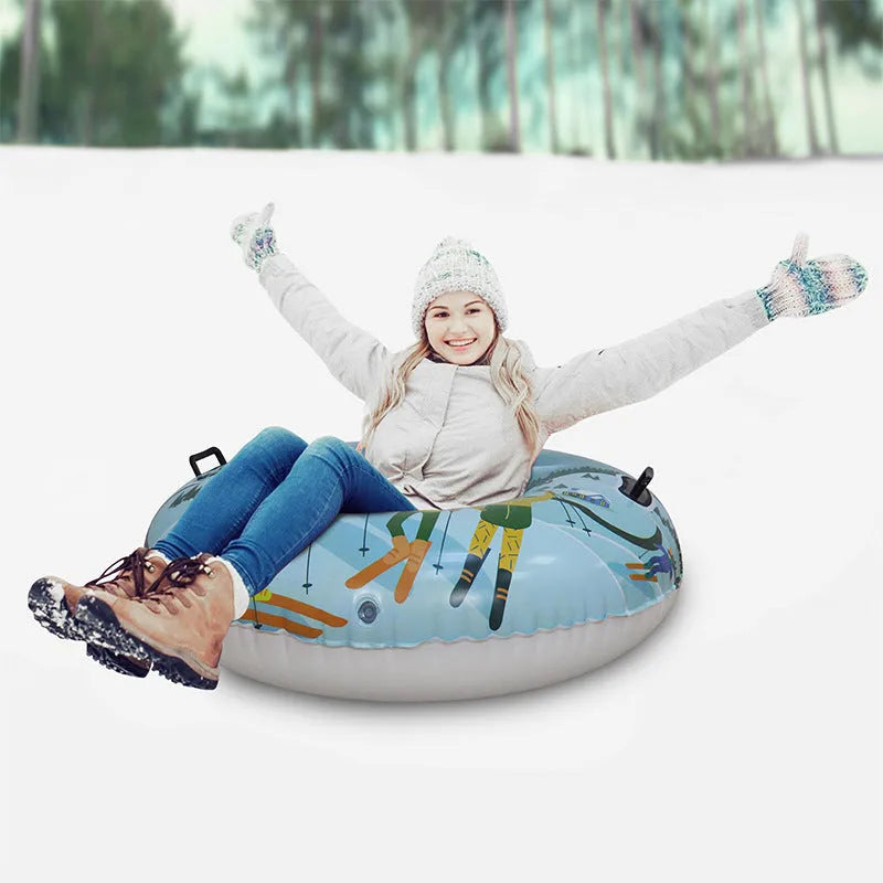 Colourful winter ski ring toy made from environmentally friendly PVC plastic