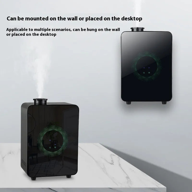 Matte black large intelligent aromatherapy machine with HVAC function and touch panel
