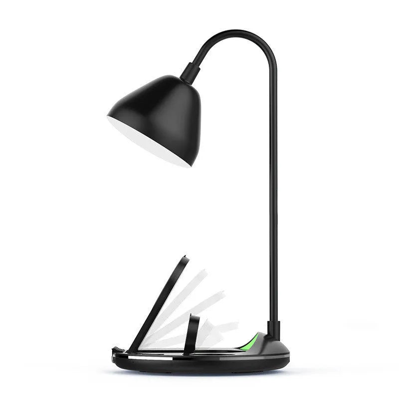 Black and white magnetic folding wireless charger showing compact folded dimensions