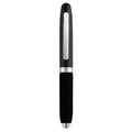 EVA metal cap mini ballpoint pen with 1.0mm bullet tip, shown next to a ruler showing 112mm length.