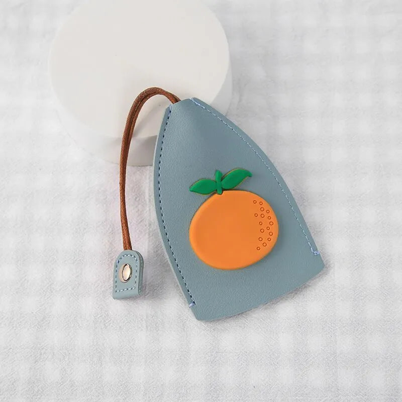 Cartoon design pull-out key case for car keys in PU leather.