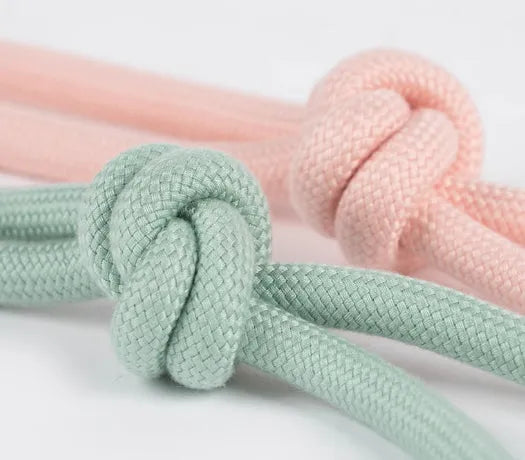 Light green cotton multi-functional dog leash with chest harness function, 12mm rope, adjustable 3.8m length
