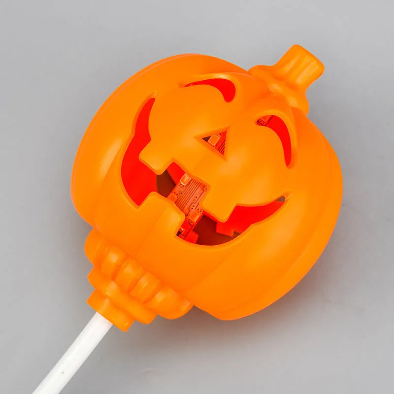 USB rechargeable pumpkin lamp with yellow or purple light option for holiday decoration