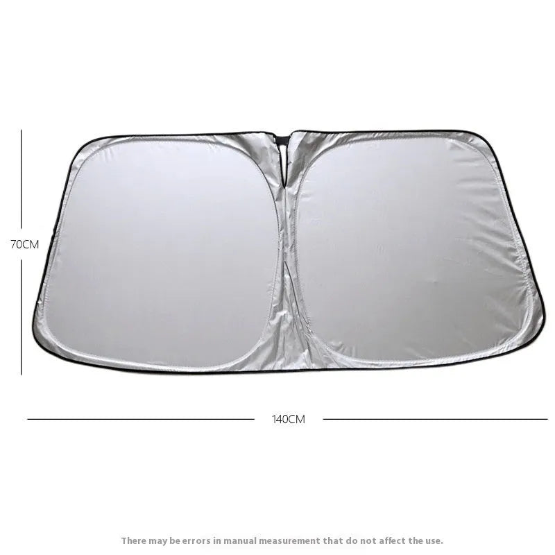 Titanium silver aluminium foil car windscreen sunshade for heat insulation