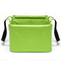 Square folding fishing bucket in outdoor setting, multi-colour coated design with handle