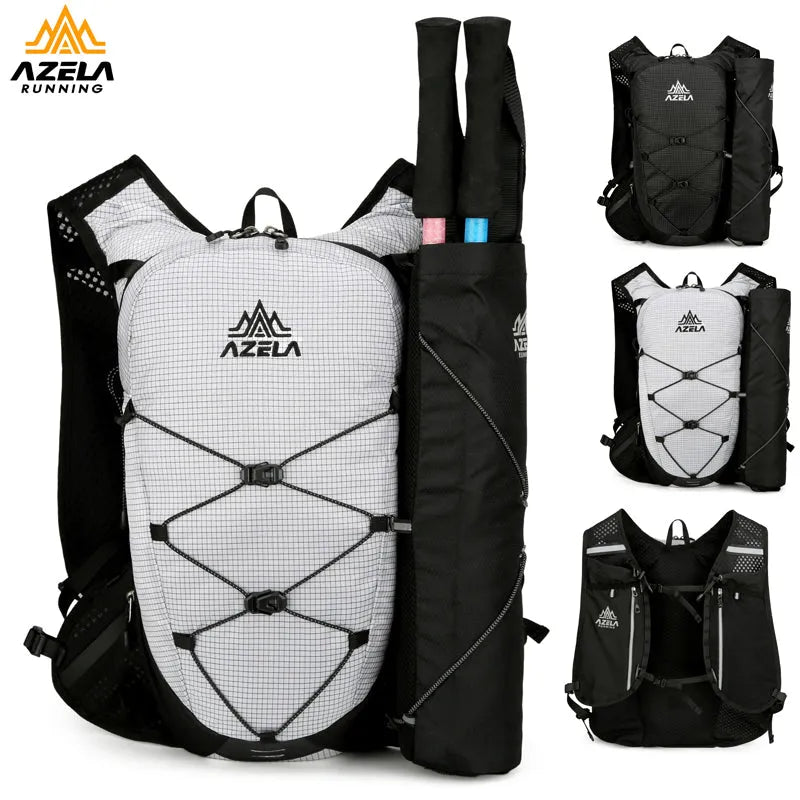 AZELA grid pattern lightweight hiking backpack in breathable mesh for trail running and camping