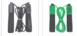 Adult fitness skipping rope with foam handles showing 3 metre PVC rope in multiple colour options