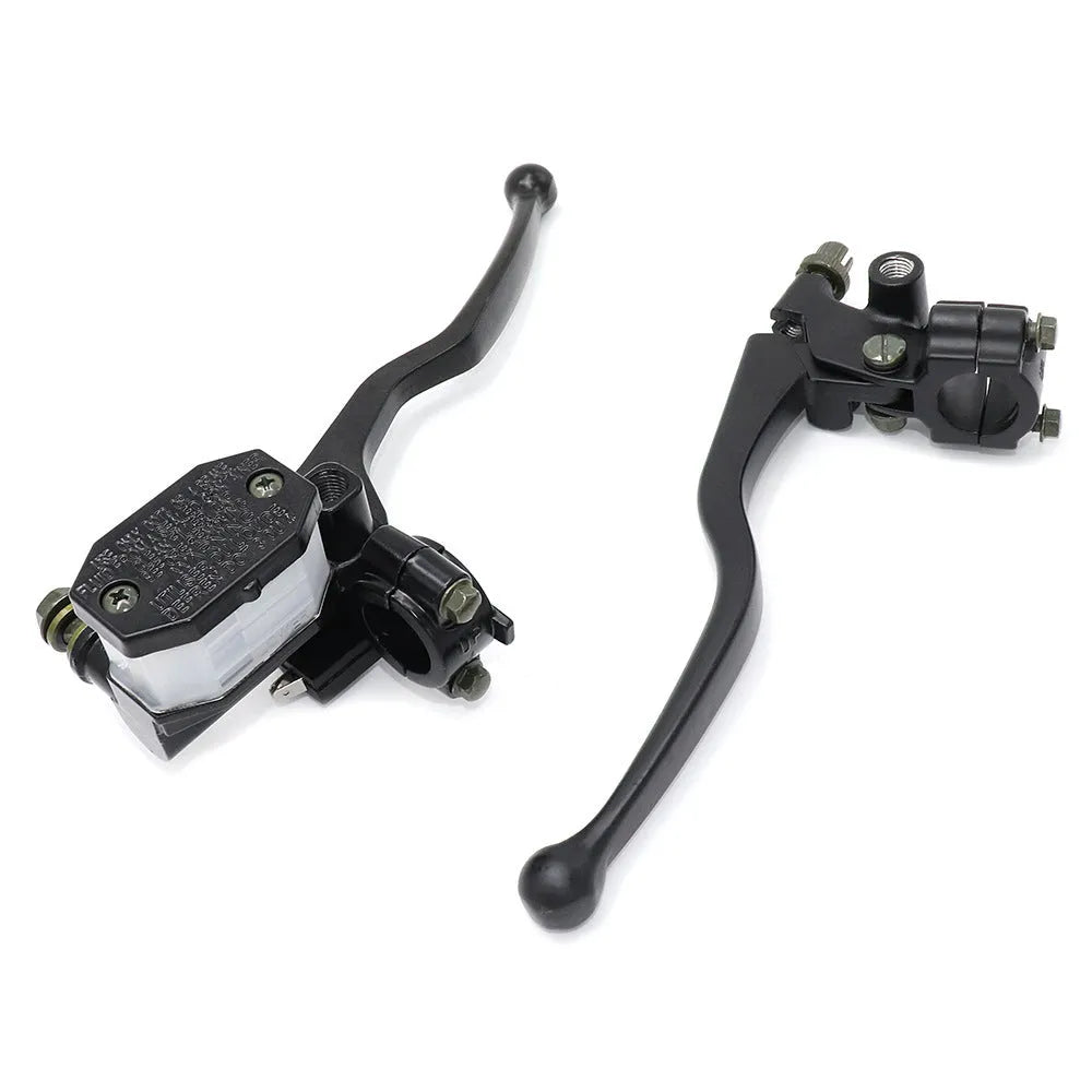 Set of two black 22mm brake clutch master cylinders for GN125 motorcycle