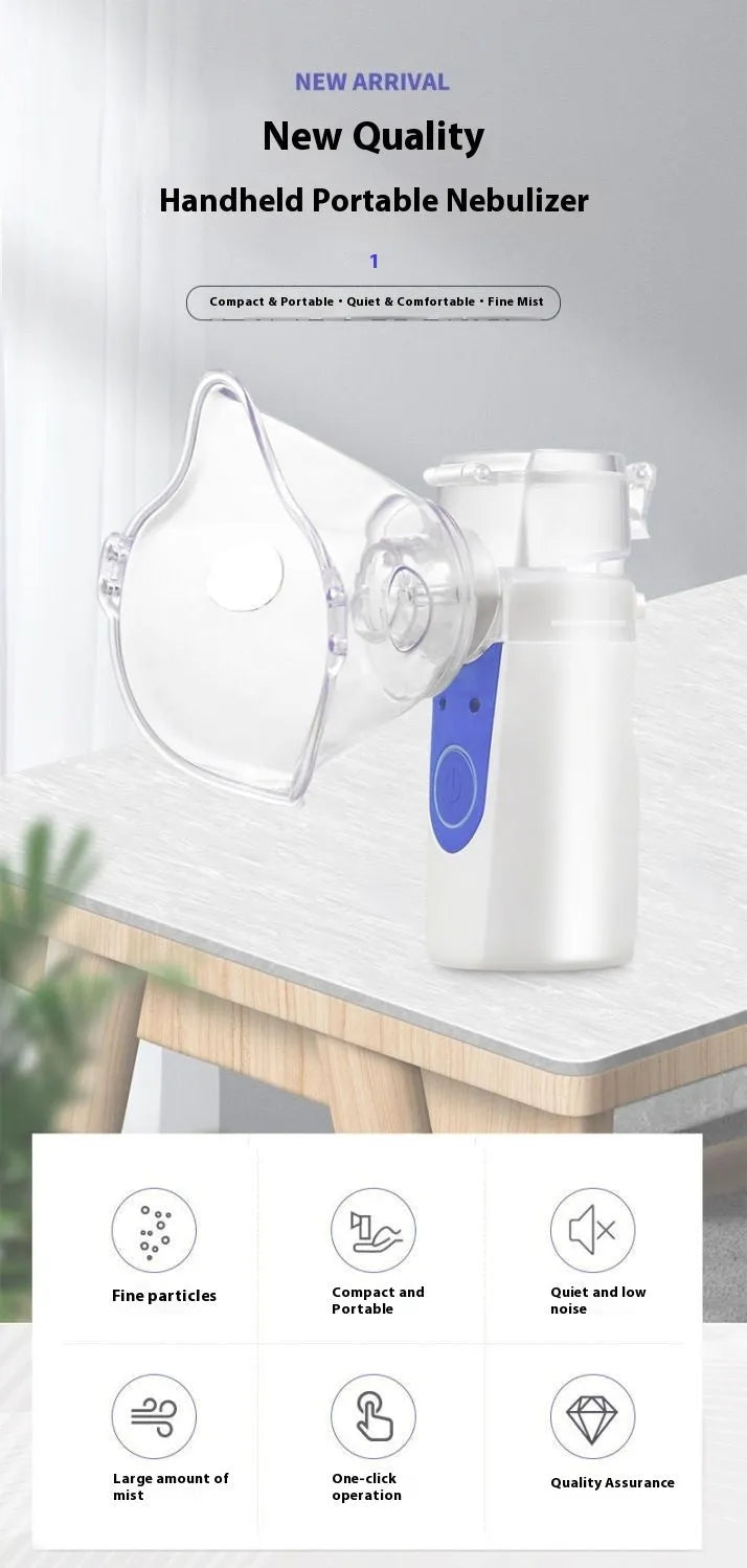 Household USB handheld nebuliser spray machine with columnar plastic design