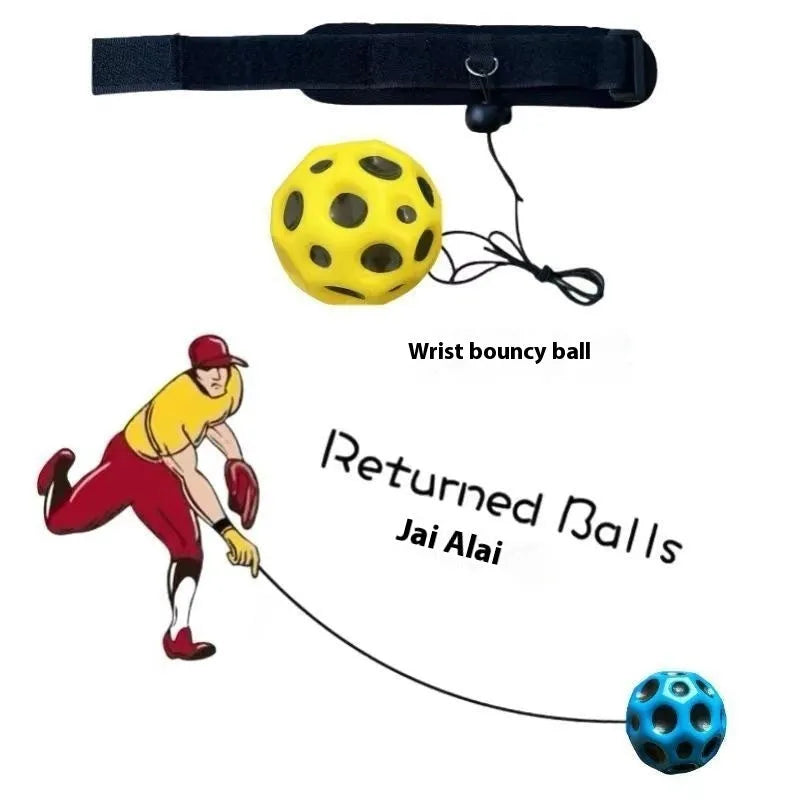 70mm solid PU decompression ball with elastic holes in blue colour