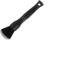 Black car detailing brush with super soft pig hair bristles and polypropylene handle for interior cleaning