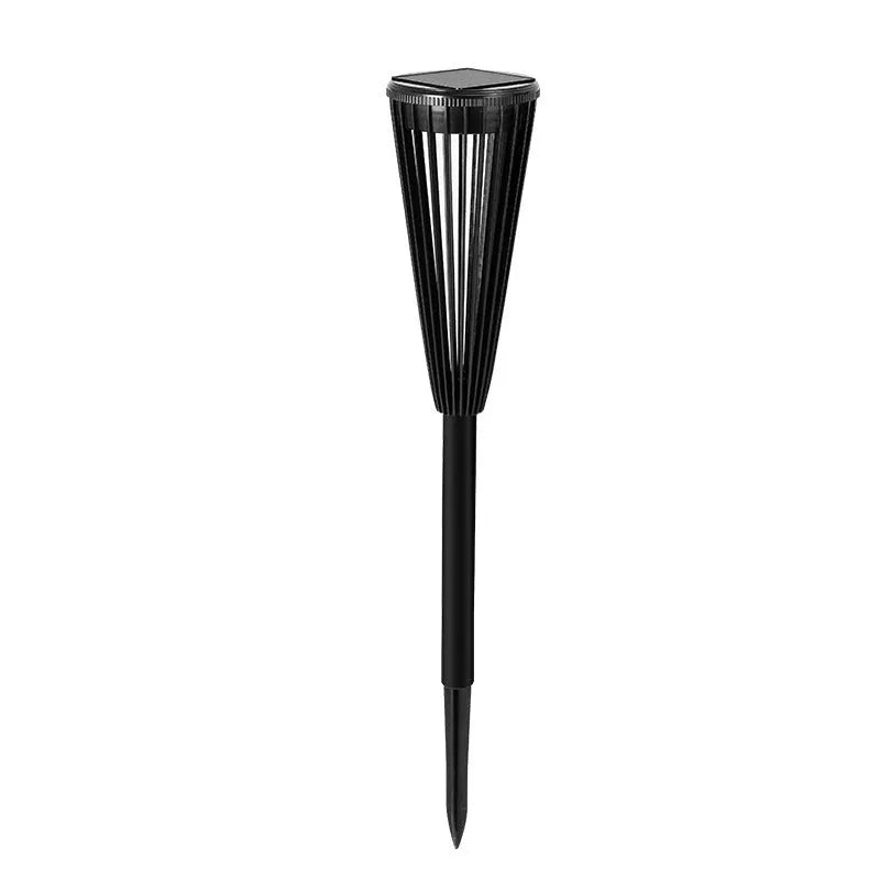Flower-shaped solar ground lamp with platinum finish, 9cm by 45cm, IP65 waterproof for garden pathways