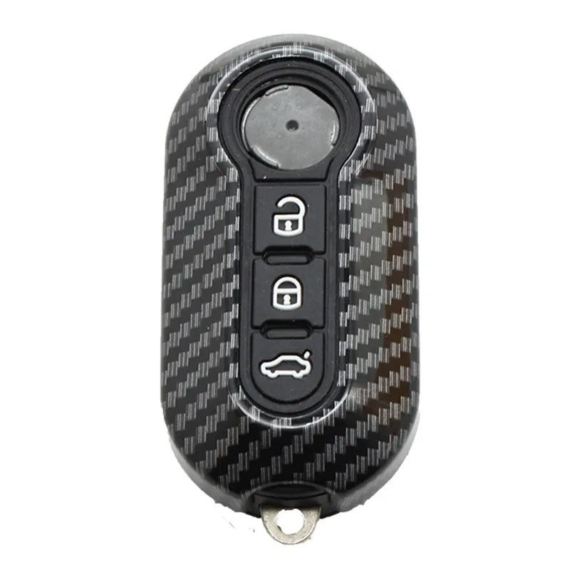 Fiat 500 key fob replacement case in ABS plastic, colours black red dark blue.