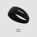 Seamless knitted exercise hair band in classic black, carbon grey, and purplish blue colours