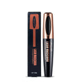 Black waterproof mascara with applicator creating thick long curled lashes