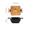 Irregular shaped porcelain ceramic bowl with lid in modern design for food service