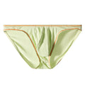 Men's modal fabric underwear with butt-lift design in dark grey, shown flat.