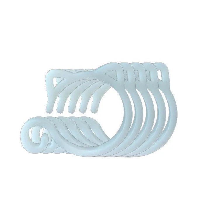 Small cat-shaped plastic plant clip in four colour options for indoor gardening support