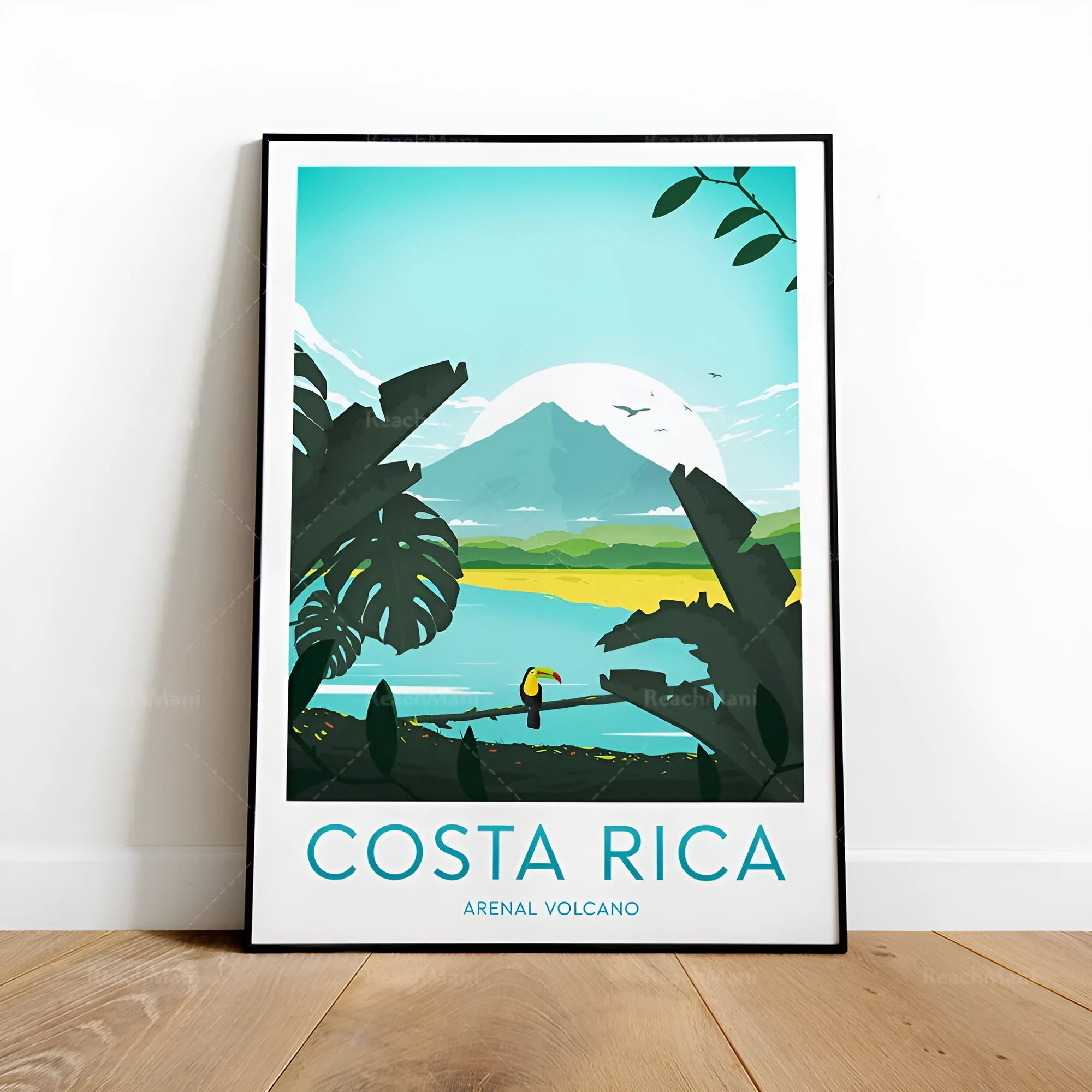 Custom frameless canvas decorative painting in 50x70cm size with pine core and inkjet print for living room