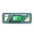 Black digital inclinometer level meter with magnetic base, showing angle reading on LCD display.