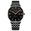 Men's sports business quartz watch with alloy case, mineral glass mirror, and 4.3cm dial in silvery white flour