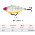 60mm 11.9g long-range submerged biomimetic fishing bait in multiple colour options