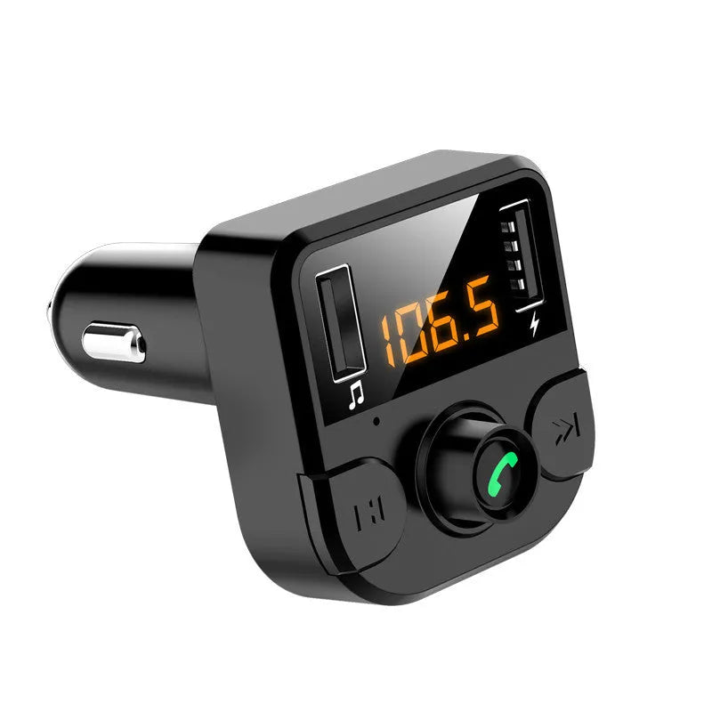 BT36B black car MP3 Bluetooth player with 1.1-inch display and cigarette lighter plug