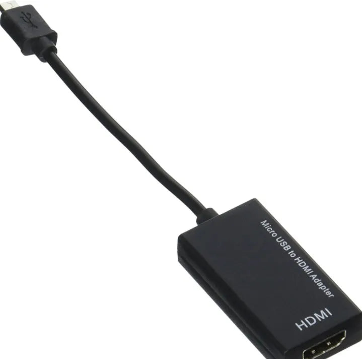 Black DisplayPort to HDMI adapter with 12cm cable for connecting PCs to TVs